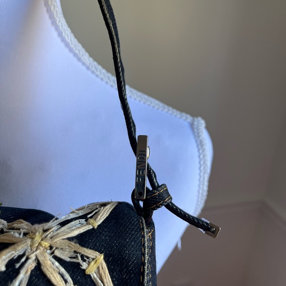 Fendi Denim Baguette Bag — Silver Hardware, Made in Italy - Picture 4 of 6